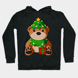 Christmas Present Teddy Bear Hoodie